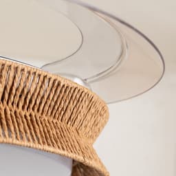 CREATE - Plafondventilator met Stil Licht 40W Ø107 cm - Rieten Afwerking - WIND CLEAR RATTAN — thumbnail 3