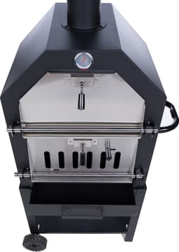 RedFire – Lorenzo Outdoor Oven – Zwart - Staal – Stevig staal - Industrieel – Terrasverwarming – Sfeerhaard – Oven – inclusief: Pizza Plaat - Oven 50 x 37 cm — thumbnail 2