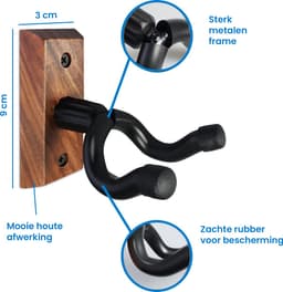 YONO Gitaar Muurbeugel - Wandbeugel - Wandsteun Beugel - Muur Houder - Accessoires - Hout — thumbnail 4
