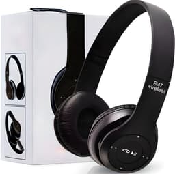 Koptelefoon - Zwart - Draadloos - Bluetooth - Bedieningspaneel - SD Kaartlezer - Bellen - met Ingebouwde Microfoon - tot 10 Meter - Telefoongesprek - Hoofdtelefoon Kinderen - Verstelbaar - Headphones - Cadeau - Oplaadbaar — thumbnail 1