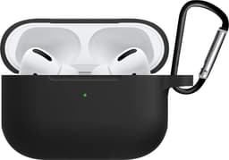 Case - Geschikt voor Apple AirPods Pro 2 - Siliconen Hoes met Clip - Silicone Hoesje Cover - Zwart — thumbnail 3