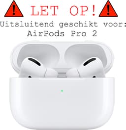 Case - Geschikt voor Apple AirPods Pro 2 - Siliconen Hoes met Clip - Silicone Hoesje Cover - Wijnrood — thumbnail 4