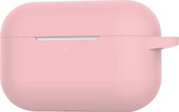Case - Geschikt voor Apple AirPods Pro 2 - Siliconen Hoes met Clip - Silicone Hoesje Cover - Lichtroze — thumbnail 5