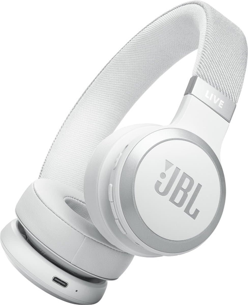 JBL Live 670NC JBLLIVE670NCWHT On-ear Draadloze hoofdtelefoon met Noise-cancelling Wit — afbeelding 1
