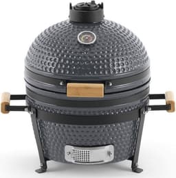 Landmann Kamado BBQ 16 inch Grijs - Keramische Grill - MLS Pizzasteen - Houtskoolbarbecue Ø35,5 cm - BBQ Egg - Thermometer - 4-6 Personen — thumbnail 2