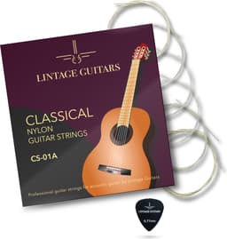Klassieke gitaar snaren Nylon - Spaanse akoestische gitaar - + Plectrum - Gitaarsnaren Set - CS-01A — thumbnail 1
