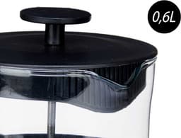 French Press 600ml - Koffiemaker - Espresso Maker - Aeropress - Koffiepers - RVS en kunstof - Borosilicaatglas - 600ML — thumbnail 2