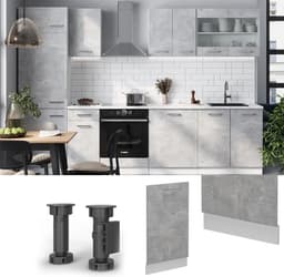 Vaatwasserpaneel 45 cm R-Line Betonlook Antraciet Onderkast Keuken — thumbnail 3