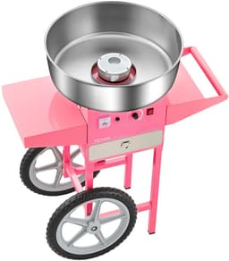 M-Goods - Suikerspinmachine met Kar - Professionele Suikerspin Maker - 1000W - 52 CM RVS Kom - Roze — thumbnail 1