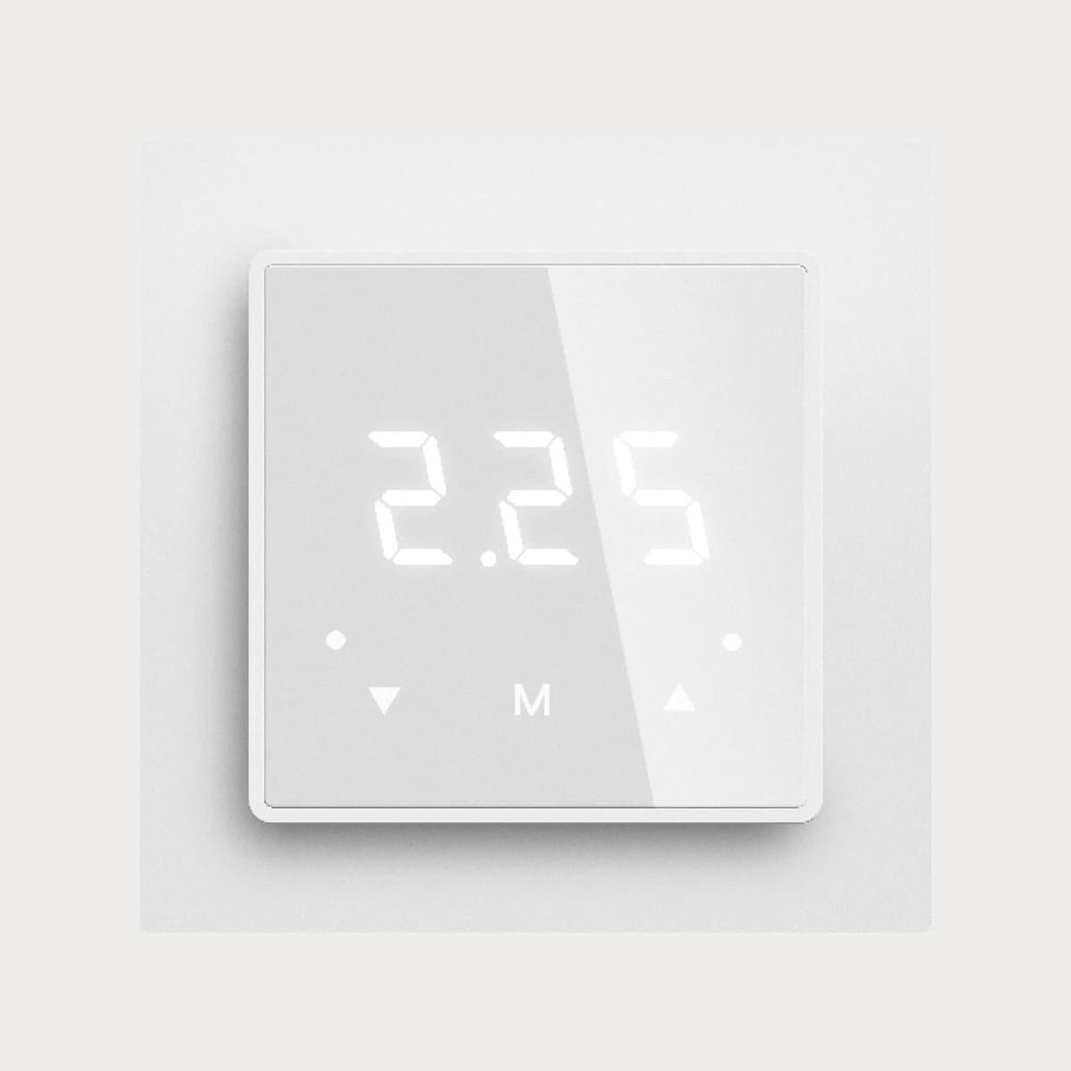 Vloerverwarming Thermostaat - Slimme Regelaar - Energie Besparen - WiFi App Bediening - 86x86mm - Wit — afbeelding 1