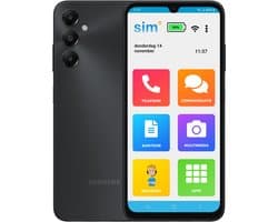 SimPhone senioren smartphone inclusief beschermhoes en hulp bij gebruik