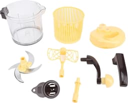 Keukenmachine Hakmolen - Handmatige Groentesnijder - Moeiteloos Ingrediënten Bereiden - 3 Versnellingsopties - 2500 Ml Capaciteit - Zilver — thumbnail 3