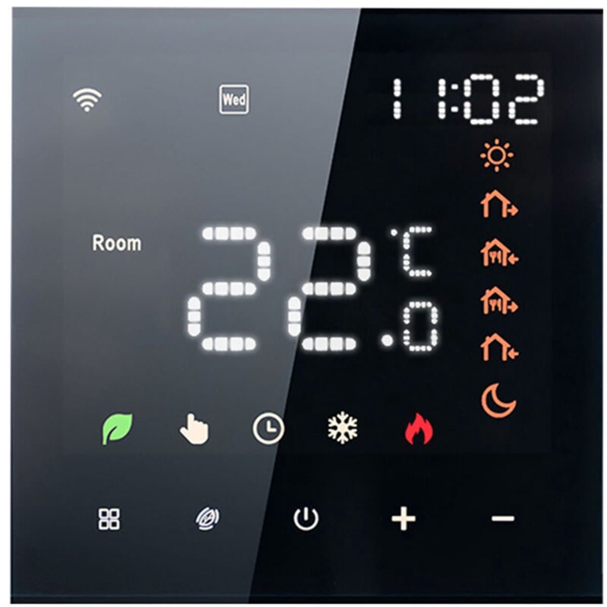 Slimme wifi-thermostaat, spraakbediening, 3A digitaal lcd-touchscreen, temperatuurregelaar kelderverwarming, slimme wandgemonteerde waterverwarmer, geschikt voor Amazon Home Apps. — afbeelding 1
