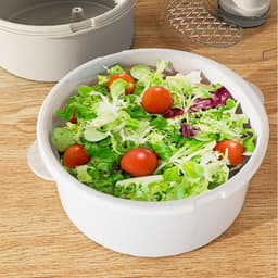 Fruitreiniger Groenteschaal - Draaidroger Salade - Groenten Fruit Wassen - Handmatig Elektrisch - 33 cm Diameter - Wit — thumbnail 4