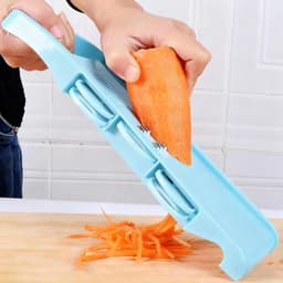 Keuken Groente Hakker - Keukenmachine Gadget - Maaltijd Voorbereiding - Anti-Slip Grip - 32 x 11 x 13 cm - Blauw — thumbnail 5