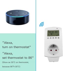 Slimme Thermostaat Plug - Verwarming Socket - Energie Besparen - WiFi App Bediening - 16A 250V - Wit — thumbnail 5