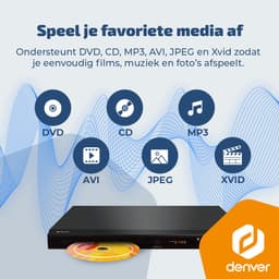 Denver DVD Speler met HDMI - Ondersteund FULL HD - CD Speler - Dolby Digital Decoder - USB / Scart - DVH1245- Zwart — thumbnail 5