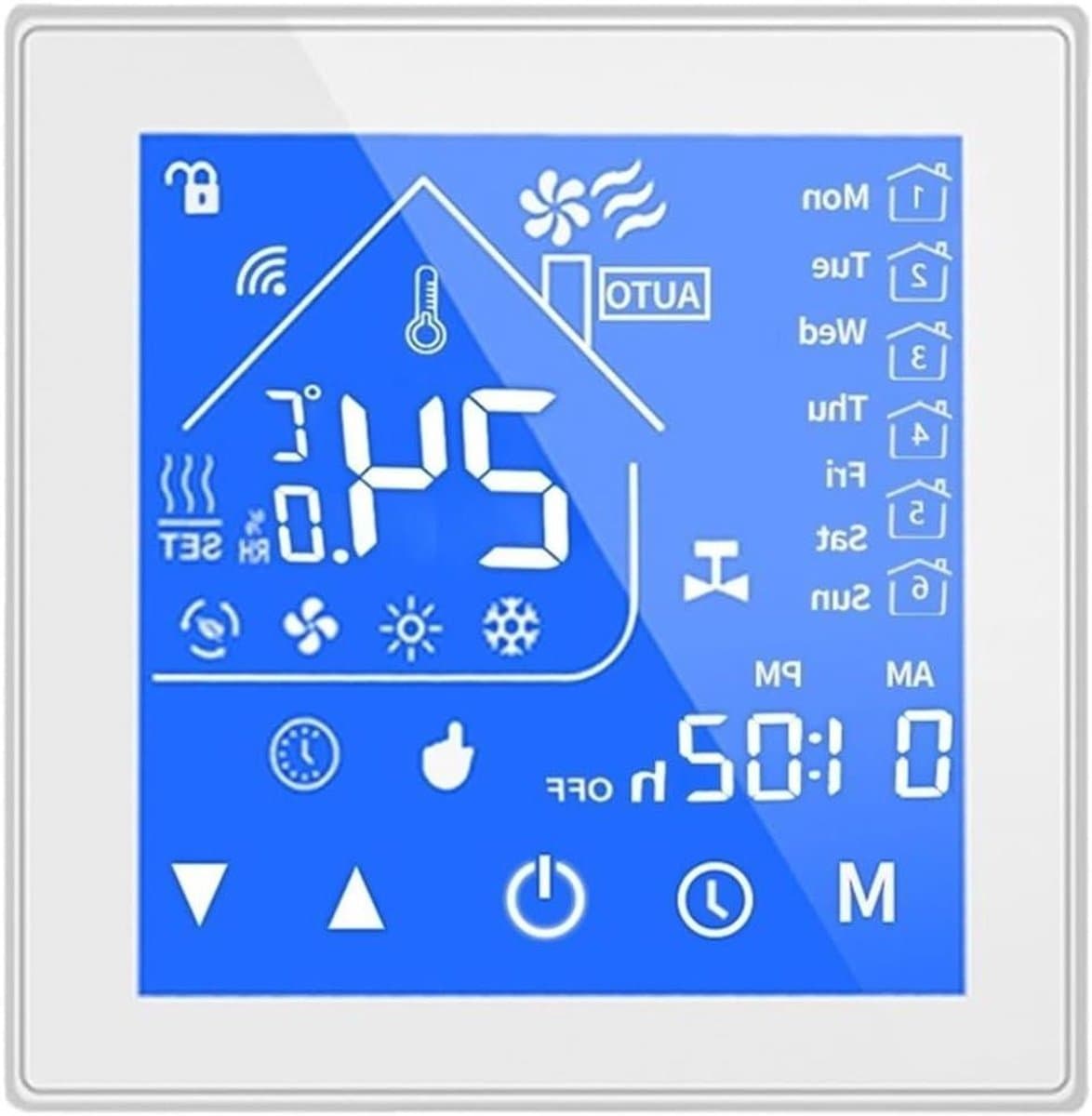 Slimme Thermostaat - Verwarming Controller - Energie Besparen - LCD Touchscreen - 5A/16A - Wit — afbeelding 1