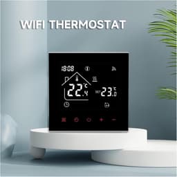 Slimme Thermostaat - Temperatuurregelaar Vloerverwarming - Comfort Thuis - LCD Touchscreen - 60mm Installatie - Zwart — thumbnail 5