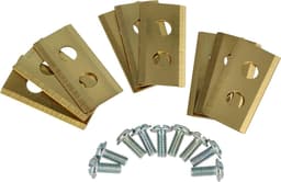 Reservemessen Grasmaaier - Snijbladen Robotmaaier - Gazon Onderhoud - Titanium Gecoat - 9 Stuks - Goud — thumbnail 1