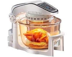 Heteluchtfriteuse Oven - Multicooker Convectie - Snel Koken - Glazen Kom - 10 Liter - Wit