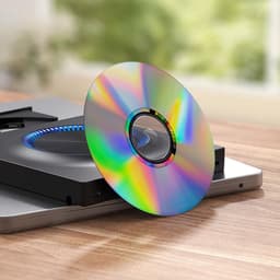 Externe CD DVD Station - Draagbare Brander Lezer - Bestanden Backuppen - Ingebouwde USB Hub - Dun Ontwerp - Zwart — thumbnail 3