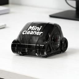 Bureaureiniger - Mini Stofzuiger - Bureau Schoonmaken - Auto Vorm Design - 8x8x6 cm - Zwart — thumbnail 4