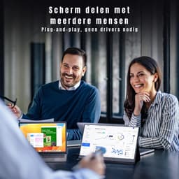 AHD® Portable Monitor - Draagbare Monitor - Portable Monitoren - Portable Monitor Laptop - Zwart - 1cm x 36cm x 22cm — thumbnail 4