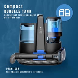 KAD® Vlekkenreiniger - Vlekkenreiniger voor Bank & Tapijt - Krachtige Tapijtreiniger Machine - Zwart/Blauw - 35cm x 30cm x 33cm — thumbnail 5