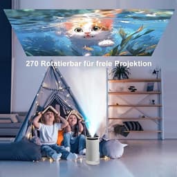 Smart-projector, 1080p native met 4K-ondersteuning, wifi 6 en Bluetooth 5.2, autofocus/trapeziumcorrectie, geïntegreerde apps, spraakbediening, draagbare filmprojectoren voor buiten — thumbnail 4