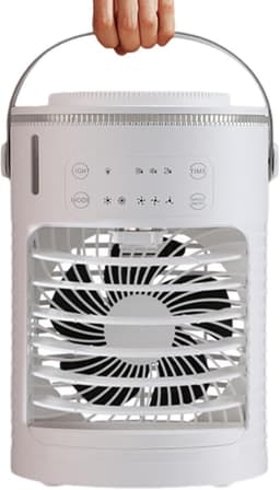 Aircooler - Ventilator - Mini airco– Koelventilator met airco-effect | Luchtkoeler met 3 ventilatorsnelheden voor kamer, buiten en thuis — thumbnail 1