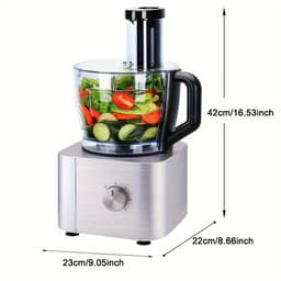 Blender-foodprocessor-keukenmachine 11 in 1-Mixen, Kneedden, Malen, Kloppen en Sapcentrifugeren- 1100W- 3 Snelheden-3,2L Kom en 1,5L Blenderkan. — thumbnail 5