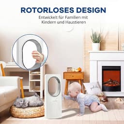 Torenventilator - Staande Ventilator - Ruimte Koelen - Fluisterstil Slaapmodus - 62 cm Hoog - Wit — thumbnail 2
