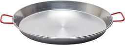 Paellapan Staal - Koekenpan - Grote Maaltijden - Gepolijst IJzer - 42 cm - Zilver — thumbnail 1