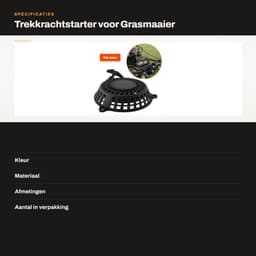 Dailygoods- Trekkrachtstarter Compatibel met Güde BIG WHEELER 565 SPEED - Terugslagstarter - Gatafstand 170 mm - Slagvast Kunststof - Roestvrij Staal - Duurzaam Touw - Startmotor — thumbnail 3