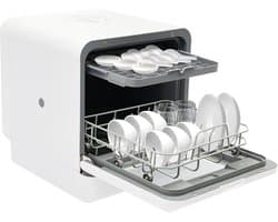 Mini vaatwasser - Compact apparaat - Snel afwassen - Heteluchtdrogen - 45 cm - Wit