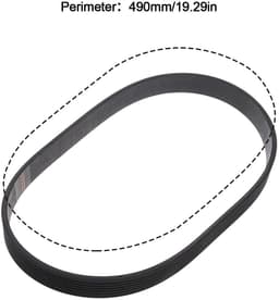 Dailygoods- Distributieriem 490mm - Aandrijfriem - Rubber - Sluitlus - 16mm Breedte - Compatibel met QUALCAST Maaiers — thumbnail 4