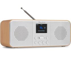 Internet radio - Audizio Bucine - FM en DAB radio - Radio met Bluetooth - Wekkerfunctie - Zilver