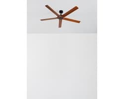 CREATE - Stille plafondventilator 40W van 100% hout in verschillende mate - XL - Geen licht - Afstandsbediening - WIND INDUSTRIAL WOOD