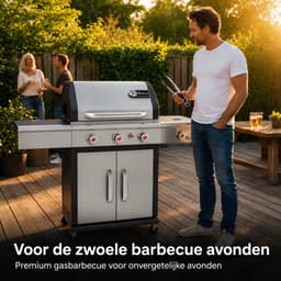 Landmann Triton PTS 3.1 Gas BBQ - Zijbrander - 3 Branders - 140 cm - Edelstaal - Gietijzeren Rooster — thumbnail 5