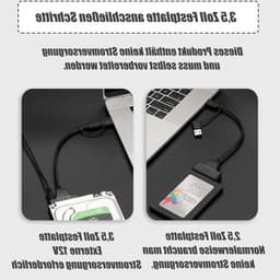 USB 3.0 naar SATA Kabel Adapter voor 2.5" HDD en SSD, 2-in-1 USB C/3.0 Hard Drive Verbinding, Snelle Gegevensoverdracht en Compatibiliteit — thumbnail 2