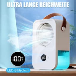 Draagbare airconditioner met vernevelingsfunctie, draagbare ventilator, oplaadbare batterij van 3500 mAh, mini-airconditioner, 4 ventilatorsnelheden. — thumbnail 3