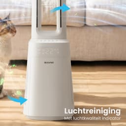 Auronic Torenventilator - Bladeless Model 2 in 1 - Luchtreiniger met HEPA-filter - Ventilator - 10 Standen - Afstandsbediening - 105 cm - Wit — thumbnail 4