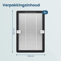 Auronic HEPA 13 Filter - Geschikt voor Auronic 2-in-1 Ventilator - 2 Stuks - 19,2 x 12,8 cm — thumbnail 5