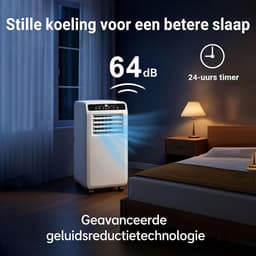 Draagbare Airco - Mobiele Koeler - Ruimte Koelen - 3-in-1 Functie - 9000 BTU - Wit — thumbnail 3