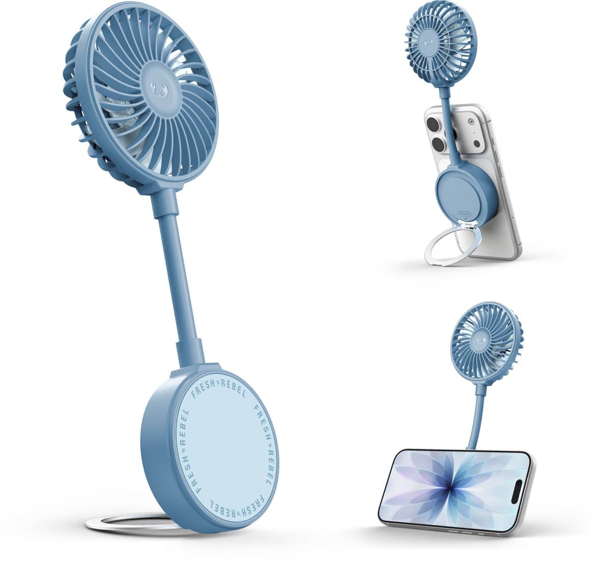Fresh 'n Rebel Magnetic Fan - Bubbly Blue — afbeelding 1