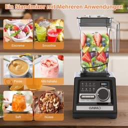 Krachtige Standmixer - Keukenmachine Blender - Smoothies Maken - 9 Snelheidsstanden - 2 Liter Kan - Zwart — thumbnail 4