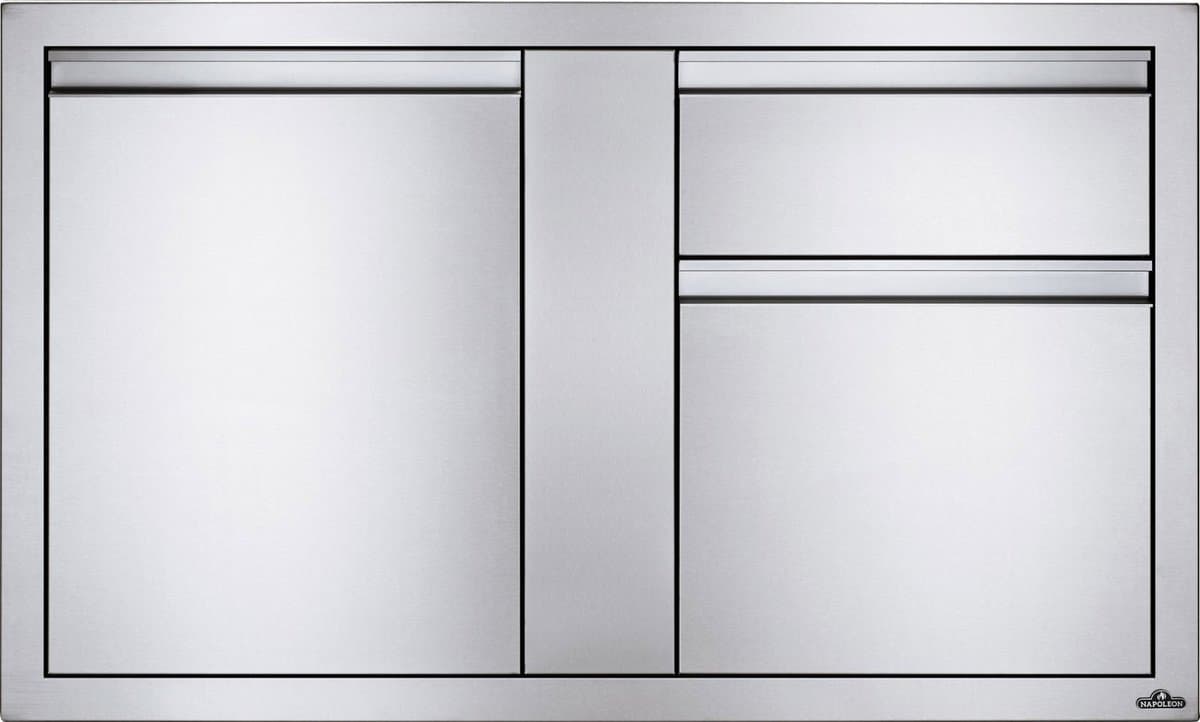 Napoleon grills - Inbouwdeur en afvalkast combinatie groot (115x71 cm) — afbeelding 1