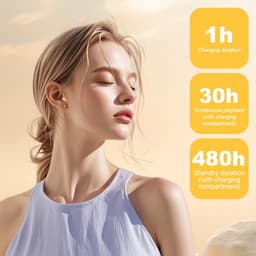 Onzichtbare hoofdtelefoon om te slapen, onzichtbare bluetooth-hoofdtelefoon in huidskleur, hoofdtelefoon, slaap-oordopjes, mini-micro-bluetooth-hoofdtelefoon, bluetooth-headset voor kleine — thumbnail 2