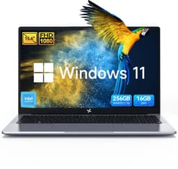 Blackview Huidun HiBook 6 - Laptop 15,6" Full HD, Intel N150, 16GB RAM, 256GB SSD, Windows 11, UHD Graphics, 5000mAh + DCM5 Draagbare Monitor 14" FHD, Extra Laptopscherm 13-17,3", Ultradun Opvouwbaar, 100W PD, USB-C, Plug & Play, Grijs — thumbnail 2
